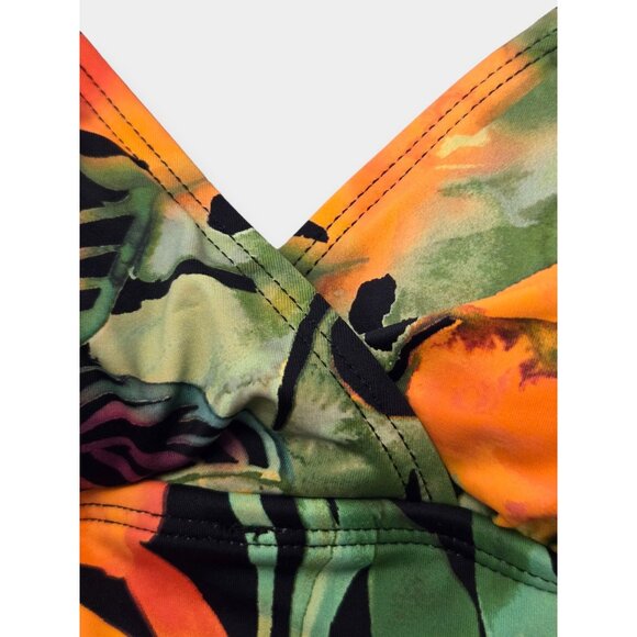 LAUREN RALPH LAUREN Midnight Tropical Surplice Underwire Padded Bikini Top 4 NWT - Picture 5 of 9